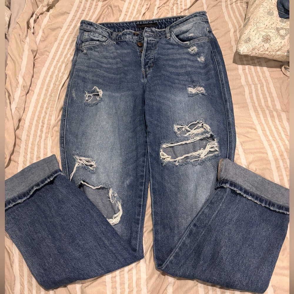 Flying Monkey Distressed Straight Leg Jeans
